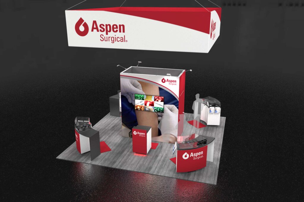 3D tradeshow booth render