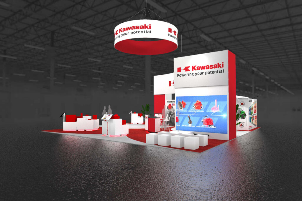 trade show booth render