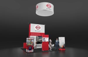 3D tradeshow booth render for Elring